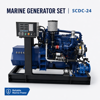 Groupe électrogène marin SCDC-24 Weichai WP2.3 Série 4 temps 4 cylindres 24kW 30kVA pour bateaux de patrouille et navires de transport fluvial