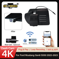 Holroadx Cámara para Coche 4G con Doble Lente y Visión Nocturna para Ford Mustang Gen5 Gen7, Fuente de Alimentación de Caja de Fusibles, Asia, Europa, África 2021-2026