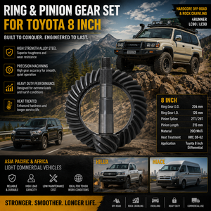 Eje Trasero con Relación 8/39 9/41 10/41 10/43 11/43 12/43, Engranaje de Corona y Piñón de 8 Pulgadas para Toyota Hilux Hiace, Juego de Engranajes Diferenciales - Product Image 2