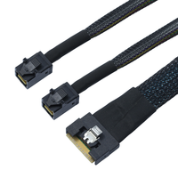 كابل MINI SAS68PIN SFF-8639 ذكر إلى أنثى لخادم القرص الصلب، يدعم 750 U.2 SSD، متوفر في المخزون