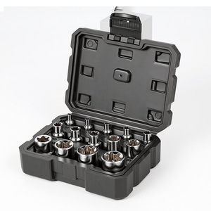 Jeu d'outils de réparation en matériau CRV, embouts Torx femelles E4 - E24, 14 pièces/jeu, avec adaptateurs 1/2 ", 3/8 ", 1/4 " - Product Image 1