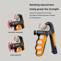 Contador mecánico 5- 100 kg Dispositivo de Fuerza manual Ejercitador de dedos Pinza de mano con contador electrónico