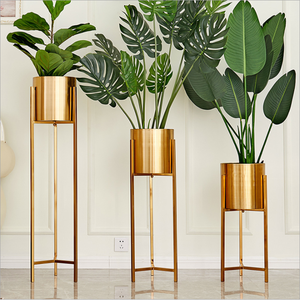 Soporte para Macetas de Hierro Forjado de Estilo <span class=keywords><strong>Moderno</strong></span> de Mediados de Siglo, Exhibidor de Jarrones de Mesa para Interiores, Soporte de Metal para Macetas al por Mayor - Product Image 3