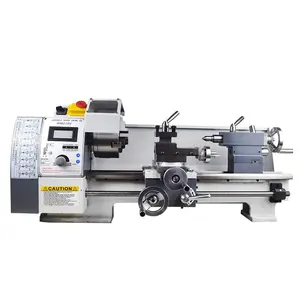 Máquina de torno de bancada wm210v diy, mini hobby, velocidade variável