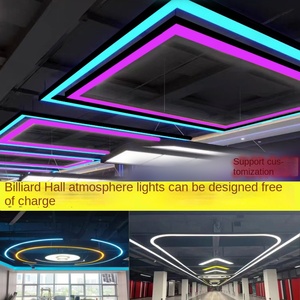 Suspension Rectangulaire Moderne Décorative Salle De Billard Carré Suspension Lampe Snooker Lustre Led Lumière Linéaire - Product Image 2