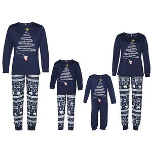 2025 Piyama Natal Hangat Motif Bunga untuk Keluarga, Bahan Rajut Polyester/Katun, Set Piyama Wanita Pria Anak, Liburan Musim Gugur - Product Image 5