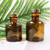 Bouteille vide en verre de 100 ml, 200 ml, 30 ml, grande capacité, pour huiles essentielles et aromathérapie, avec bouchon en liège, pour diffuseur à bâtonnets