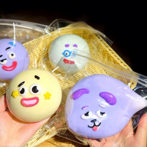 Cute Expression Slow Rising Squishy Toy Super Soft Creamy Stress Relief Ball Kawaii Squeeze Fidget Toy - Product Image 1