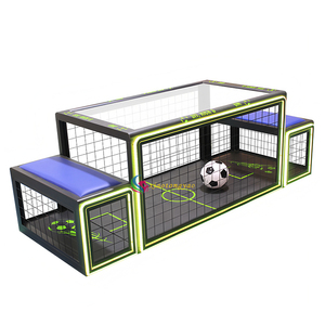 Máquina de Fútbol Arcade, Mesa de Fútbol Operada con Monedas, con Metal y Vidrio Templado para 2 Jugadores en Centros Comerciales - Product Image 3