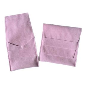 Pochettes à bijoux en daim personnalisées avec logo, sacs cadeaux doubles, pochette enveloppe en daim 10x10cm, emballage carré pour bagues, boucles d'oreilles, colliers - Product Image 4