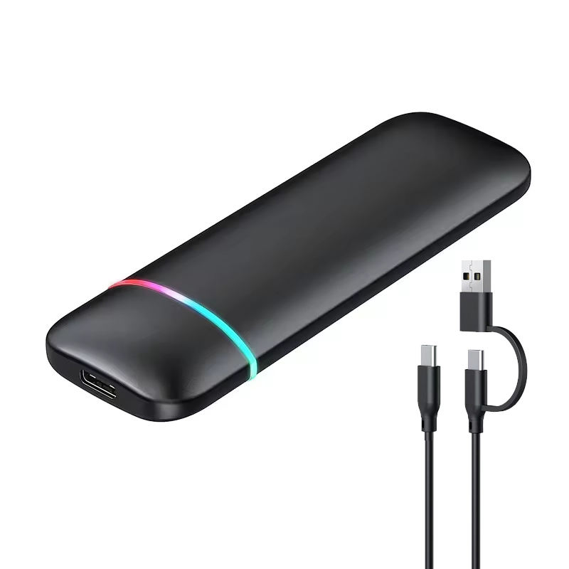 External M2 SSD case With RGB Light Type C USB3.1 10Gbps M.2 Ngff Ssd Enclosure