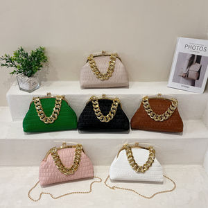 Sac à main de soirée pour femme avec chaîne tressée et doublure <span class=keywords><strong>en</strong></span> cuir PU, sac à bandoulière pour femme - Product Image 6