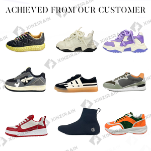 Chaussures de sport décontractées à lacets Xinzirain, plateforme personnalisée, semelle épaisse, clous multicolores, décor entièrement en cristal - Product Image 3