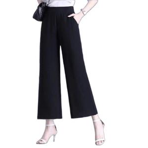Pantalon large en soie glacée pour femme, taille haute, ultra fin, respirant, décontracté, pour le printemps et l'été, grandes tailles, pour les mamans - Product Image 3