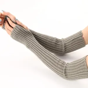 Mitaines sans doigts pour femmes, chauffe-bras d'hiver, manchons tricotés doux et décontractés pour filles, style gothique punk - Product Image 2