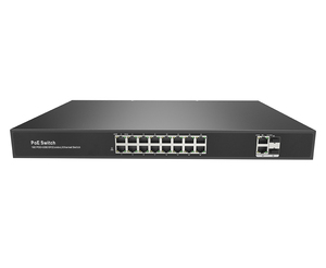 Commutateur Fibre PoE 250W 16 Ports avec 2 SFP Gigabit Uplink Facile à Utiliser - Product Image 1