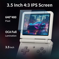 Console de jeu portable pliable FORYOBUD V90S Retro Games, 64 Go, écran 3,5 pouces, 15000 jeux, 3000 mAh, système d'exploitation Linux, 640x480