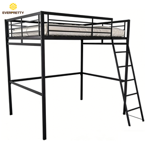 Muebles Escolares, Cama Individual Metálica Tipo Loft con Escalera <span class=keywords><strong>para</strong></span> Dormitorio <span class=keywords><strong>de</strong></span> Hostal Juvenil, Uso en Dormitorios <span class=keywords><strong>para</strong></span> Empleados <span class=keywords><strong>de</strong></span> Empresa - Product Image 4
