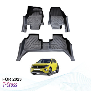 Alfombrillas de Coche Personalizables de Fábrica, Alfombrillas 5D Profundas de TPE Antideslizantes para Todo Tipo de Clima, Ajuste Perfecto para Volkswagen <span class=keywords><strong>T</strong></span> <span class=keywords><strong>Cross</strong></span> 2023 - Product Image 1
