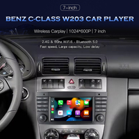 Autoradio Android Bingfan avec système de navigation GPS et lecteur DVD pour Mercedes-Benz CLK Classe C/W203/W209/C200K/C230 2004-2007 – Unité centrale stéréo