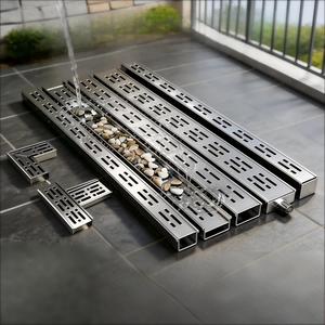 Canal de drenaje en forma de U de acero inoxidable 304 de alta calidad, adecuado para el drenaje de agua de lluvia en caminos y entradas de vehículos. - Product Image 1