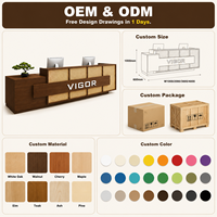 Bureau de réception oblong moderne, simple et luxueux, éco-responsable, avec éclairage LED pour hôtel, bureau, usage commercial, bar, auberge Tengbian