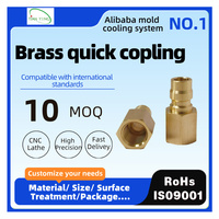 Conector Hidráulico Rápido TPF con Rosca Hembra, Acoplador de Latón de Gran Caudal, Conexión Recta para Tubería, Junta Hexagonal para Refrigerante de Molde de Agua