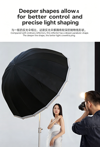 Godox UB-85S 105S 130D 165W Ombrello Riflettente Parabolico <span class=keywords><strong>Nero</strong></span> Argento <span class=keywords><strong>Bianco</strong></span> con Diffusore Riflettente per Fotografia - Product Image 6