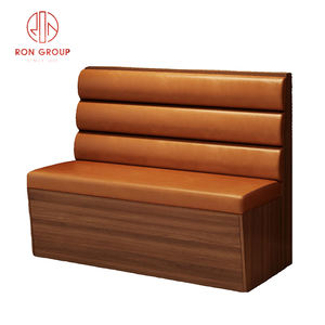 Juego de Muebles de <span class=keywords><strong>Restaurante</strong></span> Comercial Moderno, Base de Madera, Banqueta, Sofá de Cuero, Mesa de Madera para Cafetería, Bistro, Hotel - Product Image 6