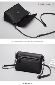 Soft Small Genuine Leather Shoulder Bags <b>Cross</b> Body Satchel Bag Women <b>Chain</b> Shoulder Messenger Bag - Product Image 3
