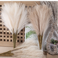 Bouquet d'herbe de la pampa artificielle de 47 cm, fausse fleur séchée en soie pour Noël, Halloween, Pâques, décoration de fête, maison, mariage