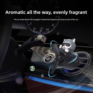 Diffuseur d'air frais transfrontalier pour voiture, petit ventilateur <span class=keywords><strong>de</strong></span> climatisation pour grille d'aération, décoration ABS, accessoire intérieur parfumé, fournitures pour ventilateur - Product Image 2