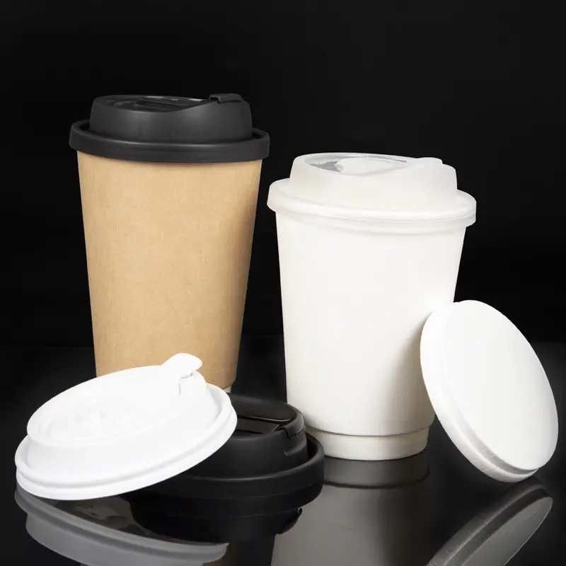 Nhựa dùng một lần PP nắp cho cốc cà phê nắp không tràn nước giải khát Nắp rõ ràng