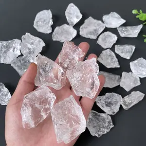 Grosir grosir batu kristal Semi mulia kualitas tinggi batu mineral mentah alami batu kristal kuarsa bening