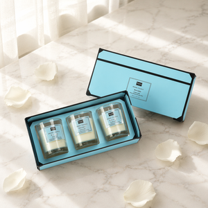 Mini <span class=keywords><strong>Bougie</strong></span> Parfumée en Verre, Coffret Cadeau de Luxe 3 Pièces, <span class=keywords><strong>Bougie</strong></span> en Cire de Soja Parfumée pour Cadeau de Fêtes, Parfum d'Ambiance pour la Maison - Product Image 3
