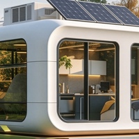 Conteneur mobile en acier personnalisable et détachable de 20 pieds, design moderne, entièrement équipé en électricité, étanche et résistant au vent, pour usage commercial ou résidentiel