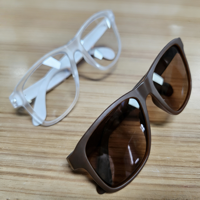 Lunettes intelligentes tactiles sans fil V5.3 marron pour sports de plein air, appels téléphoniques, lecteur de musique, OEM AI Gonbes G10, charge magnétique