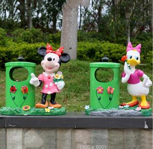 Ngoài trời phim hoạt hình động vật Thùng rác có thể Donald vịt Mickey Minnie công viên giải trí mẫu giáo trang trí đồ trang trí - Product Image 3