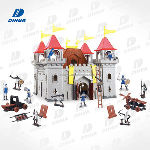 مجموعة ألعاب تركيب قلعة القرون الوسطى مع فرسان وجنود وشخصيات قاذفة للعب الخيالي وتنمية مهارات العلوم والتكنولوجيا والهندسة والرياضيات - Product Image 1