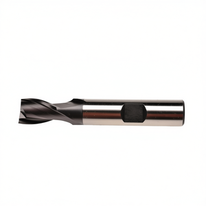 Ttake Hss Co <b>Cutter</b> Ta1414 TiAlN Coated 30 Degree Helix Short For Slots 2 Cutting <b>Edges</b> Weldon Shank - Product Image 2