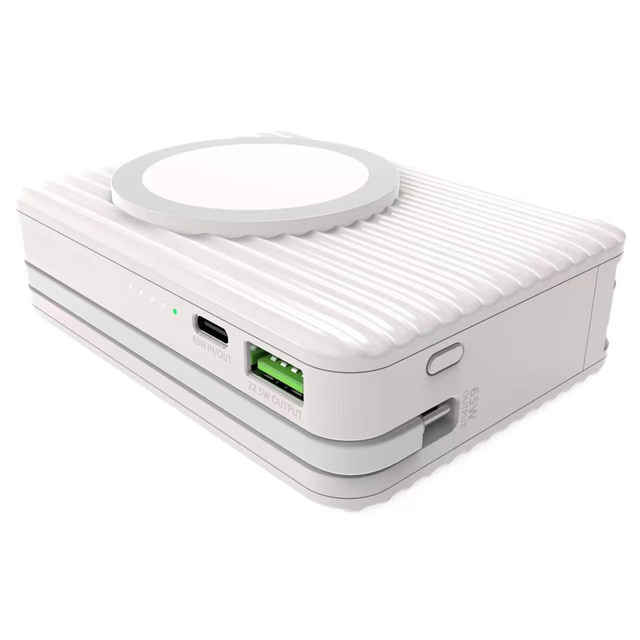 GaN 65W 15000mah 2 in 1 Quick Charge Power Bank Slim Power Bank Wireless Charger Type c 22.5w Power Bank with Built in Wall Plug