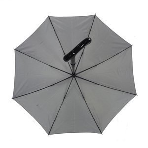 Parapluie bâton personnalisé 23 "luxe avec tissu réfléchissant UV parapluies béquille automatique pour la <span class=keywords><strong>pluie</strong></span> cadeau d'affaires canne - Product Image 3