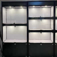 Boutique Retail Store Smoke Shop Vitrine Möbel Glas vitrine mit LED-Licht Vitrinen mit Schloss