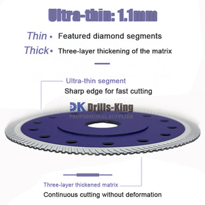 10PCS Lochschneider-Kit M14 Vakuum gelötete Diamant bohrkern bohrer mit ultra dünner 1,1-mm-Schneidscheibe für Marmor keramik fliesen - Product Image 6