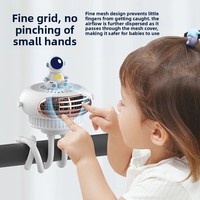 Ventilateur électrique pieuvre sans pales, rechargeable par USB, portable, pour l'extérieur, poussettes de bébé, mini taille