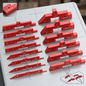 Jeu de 7 blocs de réglage de hauteur de précision en aluminium OEM pour table de défonceuse, outil manuel de menuiserie de qualité industrielle - Product Image 6