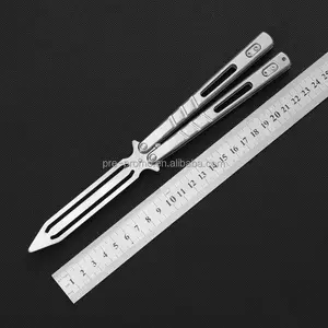 Оптовая продажа, открытый карманный тренировочный нож из нержавеющей стали, нож-бабочка