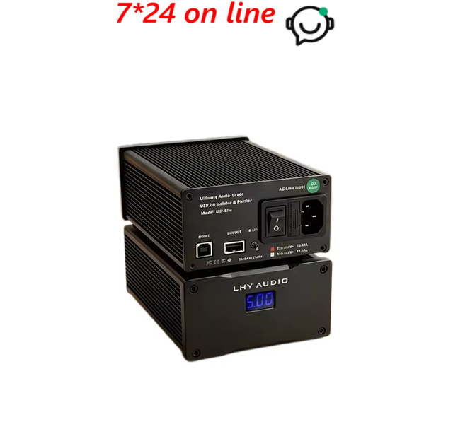 LHY-USB 2.0 Audio Isolator Purifier for Signal Noise Reduction, Equipped with 25W High-End Linear DC Power Supply