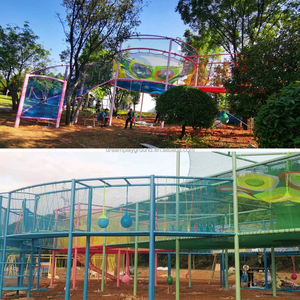 Rêve extérieur carré colline forêt jardin polyester corde tricoté saut net trampoline parc <span class=keywords><strong>aire</strong></span> <span class=keywords><strong>de</strong></span> <span class=keywords><strong>jeux</strong></span> <span class=keywords><strong>avec</strong></span> toboggan en acier inoxydable - Product Image 5