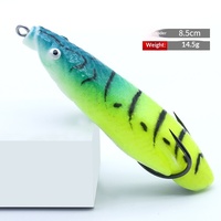 Leurre souple bionique en forme de grenouille moche - Thunder Frog pour lancer longue distance - Idéal pour la pêche estivale de la carpe et du bar en ruisseau, lac ou océan
